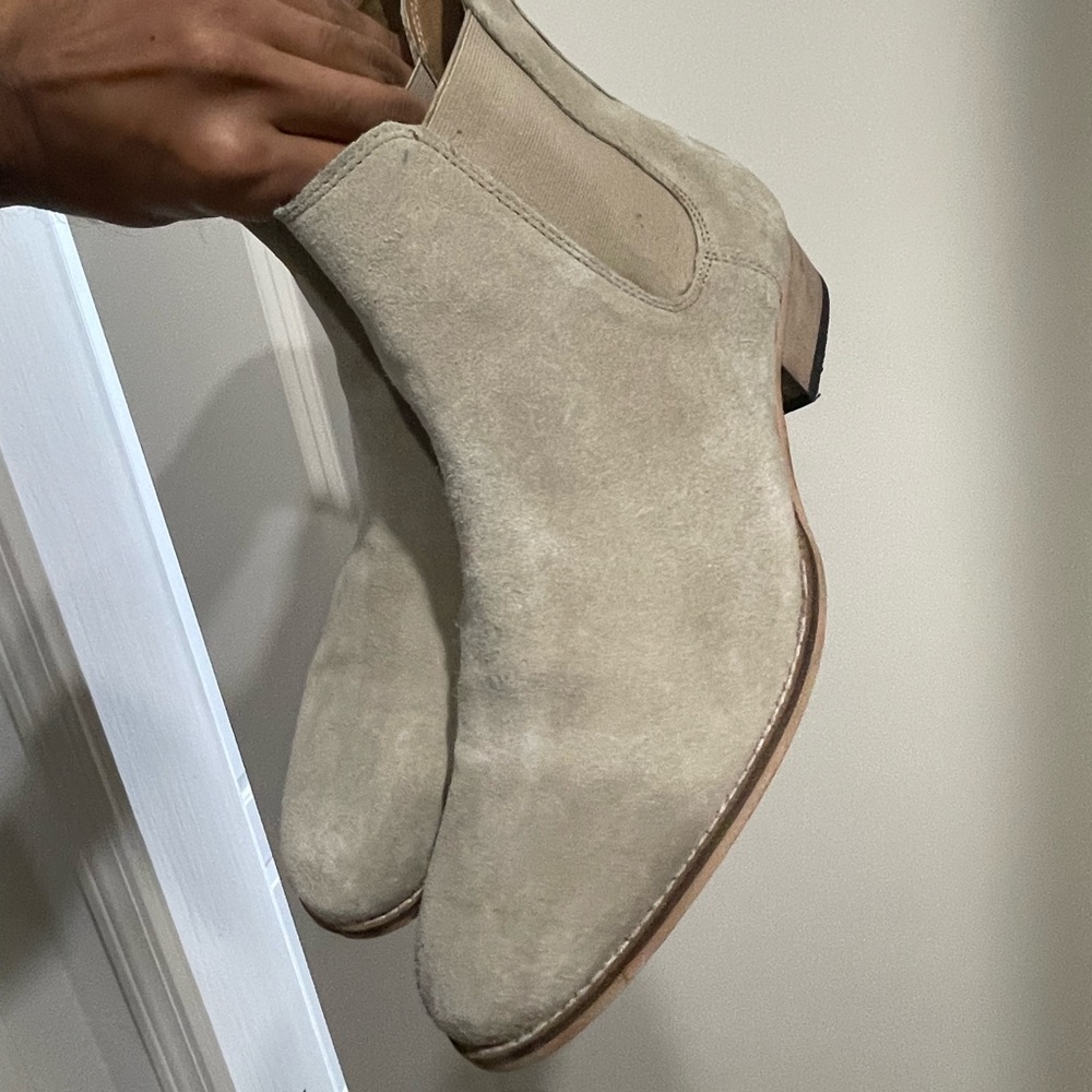 Topman tan suede Chelsea boots size 12